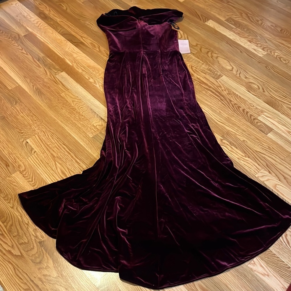 BHLDN Fawn Red Velvet Dress Size 14 NWT - Picture 12 of 17